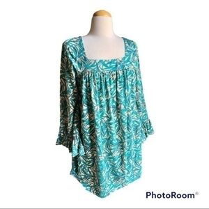 ASOS palm leaves mini sundress with frill sleeves 4